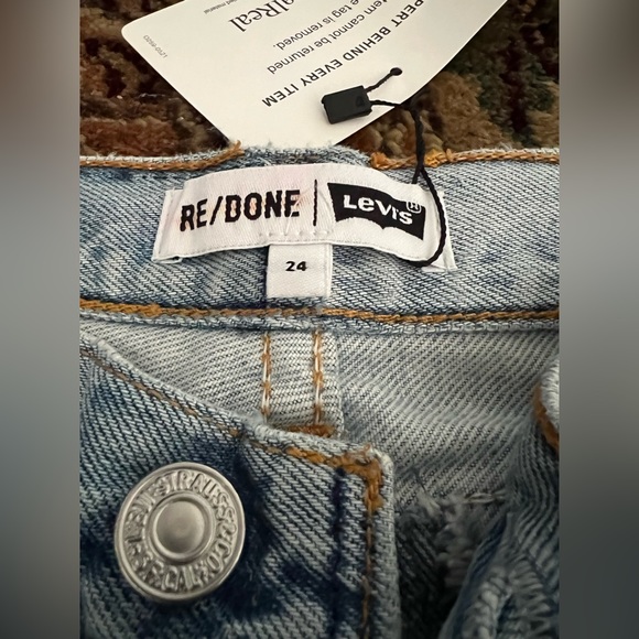 ReDone X Levis High Waist Denim Jeans tiny size 24 - Picture 4 of 7